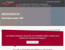 Tablet Screenshot of lospaisanosautobuses.com